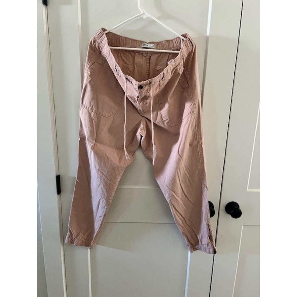Sonoma Goods For Life Womens XL Dusty Rose Utility Jogger Pants Zipper Ankle